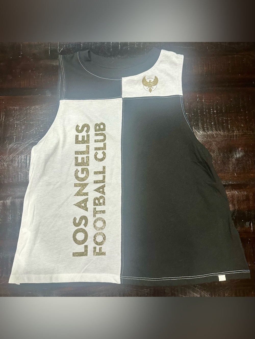 Women's Fanatics Branded Black LAFC Script Colorblock Tank Top M